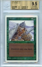 MTG Unlimited Ice Storm BGS 9.5 Gem Mint card  Magic WOTC 9278