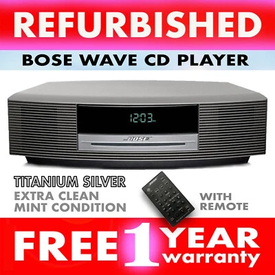 Refurbished Bose Wave Music System CD Player AWRCC1 AM/FM Radio Titanium Silver - Image 1 of 2