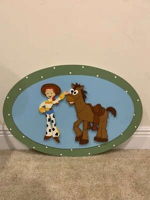 Placa de parede Disney TOY STORY 3D quarto JESSIE Bullseye decoração para casa cowgirl cavalo - Imagem 1 de 4