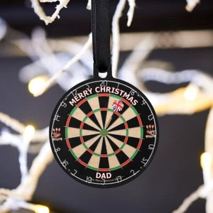 Freccette Personalizzate Decorazione Albero di Natale Ornamento Bauble Regalo Per Lui - Foto 1 di 5