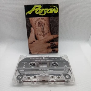 Poison - Something To Believe In CASSETTE TAPE 1st US issue - Picture 1 of 1