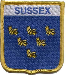 Sussex County Flagge gestickter Aufnäher - LETZTE PAAR - Bild 1 von 3