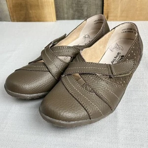 Spring Step Heloise Leather Mary Jane Shoes Taupe Size Euro 37 US 6.5 Brown - Picture 1 of 13