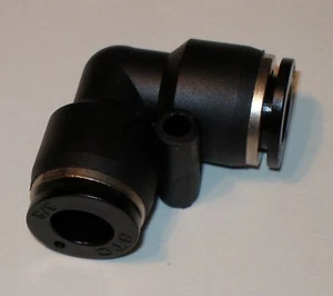 Elbow Union Air Pneumatic Connector Tube OD 3/8" Push In Fitting Quick Release - Picture 1 of 5