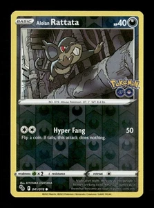 Holograma inverso común Alolan Rattata GO 041/078 casi nuevo Pokémon casi nuevo - Imagen 1 de 2