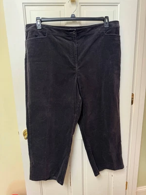 Eileen Fisher Straight Corduroy Pants Organic Cotton Stretch Womens 3X Brown - Image 1 of 4