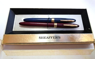 Dos plumas estilográficas de snorkel Sheaffer vintage Foto 1 de 4