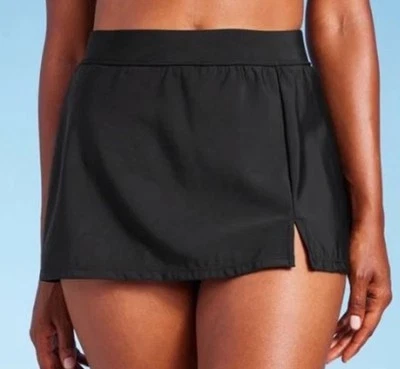 Falda de natación verde aguamarina parte inferior de bikini talla M negra abertura lateral adelgazante cobertura completa Foto 1 de 4