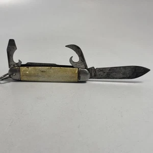 Vintage Imperial Multi-Tool Pocket Knife 3 Blade Pearl Handle 6.5” 3 Inch Blade - Picture 1 of 14