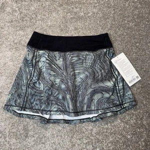 Lululemon Pace Rival Skirt Dimensional Icing Blue Multi/ Black Size 2 TALL Skort - Picture 1 of 8