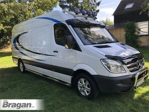 Side Bars For Mercedes Sprinter MWB 2006-2014 Polished Tapered Steel Tube Skirts - Picture 1 of 4