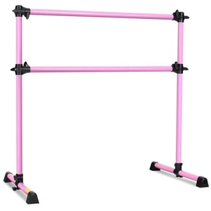 4' Portable Double Freestanding Ballet Barre Stretch Dance Bar Height Adjustable - Picture 1 of 12