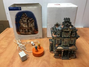 1999 Department 56 Grimsley Manor Snow Village Halloween Haunted House SEE VIDEO - Picture 1 of 14
