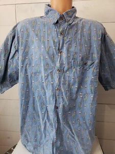Vintage 90s Revenge Shirtmakers Mens XL Shirt Button Up Faded Blue Golf Rare - Picture 1 of 7