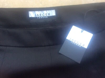 JAEGER London UK 12 Womens Ladies Black Wool fully Lined Skirt BNWT RRP £140 - Image 1 of 4