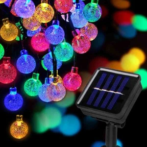 50 LED Solar String Lights Patio Party Yard Garden Wedding Waterproof Outdoor US - Picture 1 of 11