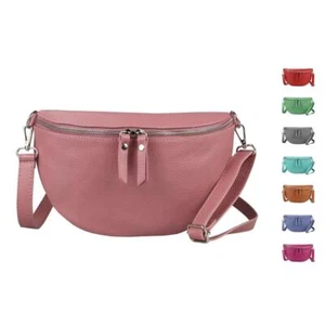 ITAL DAMEN LEDER TASCHE Crossbody Handytasche Schultertasche Bodybag Bauchtasche - Bild 1 von 35
