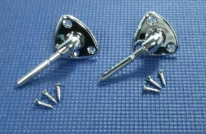 1970-1978 CHEVROLET CAMARO FIREBIRD NOVA CHROME SUN VISOR SUPPORT BRACKET SET - Picture 1 of 4