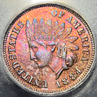 1884 1C Indian Head Cent _ PROOF ICG PR64RB, Gorgeously Toned _ [JX-676]