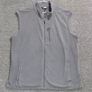 Eastern Mountain Sports Fleece Vest Mens XL Gray Full Zip Solid Sleeveless - Picture 1 of 7