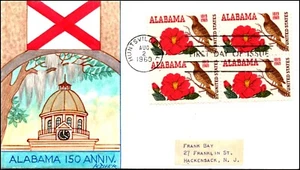 Scott 1375 6 Cents Alabama Ralph Dyer Hand Painted FDC Planty 1375-22 - Picture 1 of 2