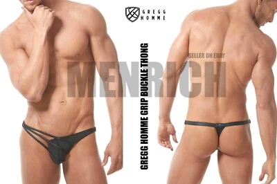 GREGG HOMME GRIP BUCKLE THONG. BLACK. MEDIUM. VERY RARE 🌈 GAY N2N RUFSKIN - Image 1 of 4