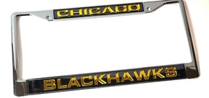 MARCO DE PLACA CROMADA láser de Chicago Blackhawks raro fuerte compra última - Imagen 1 de 3
