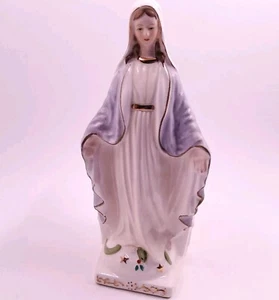 Estatuilla jardinera vintage Rubens 188 María Madre de Jesús 8" hecha en Japón  - Imagen 1 de 6