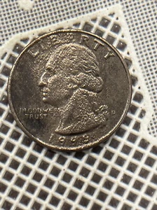 1995 D Washington Quarter Dollar Porous Gray Color And Errors On Liberty + - Picture 1 of 18