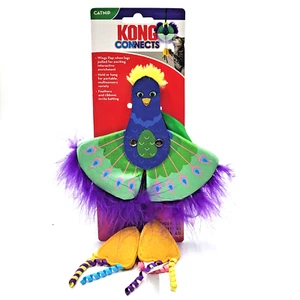 KONG Connects Peacock Feather Hanging Catnip Cat Toy 10x6" - Picture 1 of 12