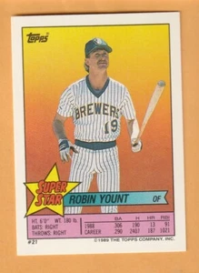 Robin Yount Milwaukee Brewers 1989 Topps Sticker Backs #21 HOF 12J - Bild 1 von 2