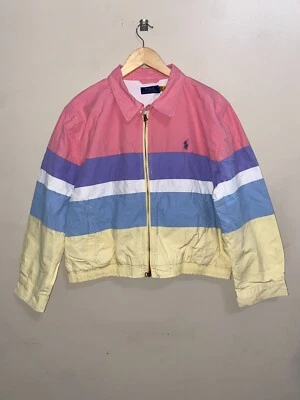 Chaqueta de Trabajo Polo Ralph Lauren Tareas Popelina Pastel Colorblock Mujer Talla XL $248 Foto 1 de 4