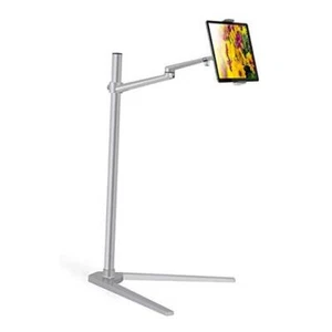 Tablet Holder for Bed – Height Adjustable Tablet Stand – 360-Degree SILVER - Picture 1 of 7