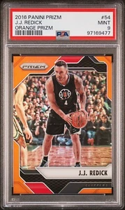 2016-17 Panini Prizm Orange Prizm #54 JJ Redick /49 Clippers PSA 9 - Picture 1 of 2