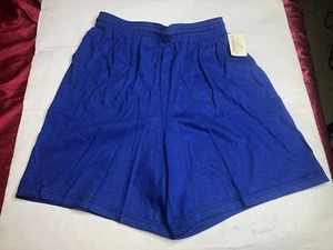 vintage russell athletic gym shorts Blue mens size Small deadstock NWT Cotton - Picture 1 of 6