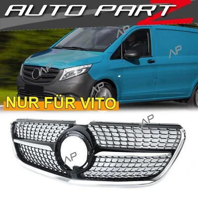 Front Grill Grille Diamond Black For Mercedes Vito W447 19-23 Facelift - Image 1 of 4
