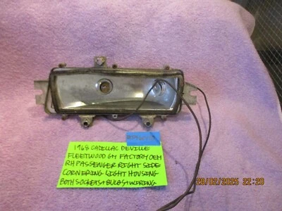 Cadillac Deville Fleetwood GM 1968 pasajero esquina derecha luz carcasa solamente Foto 1 de 4