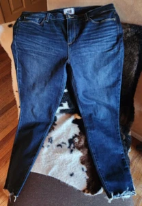 Paige Denim Dark Rinse Verdugo Ankle With Frayed Hem- Size 32 - Picture 1 of 5