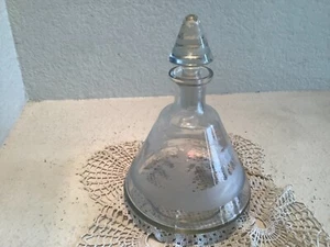 Königin Spitze Jagd Tier Hirsch handgeschnitten klar Karaffe 7,5" hoch - Bild 1 von 12