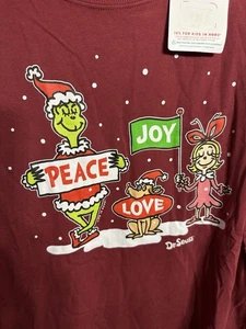 Life is Good x The Grinch Damen XXL Crusher Langarm Crew Peace Love Joy NEU - Bild 1 von 9