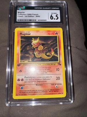 Pokémon  1st Edition Fossil Magmar 39/62 **** French **** NM - Image 1 of 2