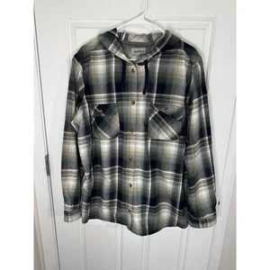 Carhartt Women's XXL Flannel Shirt Hooded Plaid Button Up Long Sleeve - Bild 1 von 9