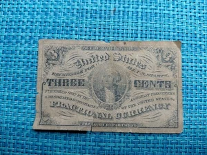 🇺🇸 United States 3 cents 1863 FRACTIONAL CURRENCY  FR-1226 banknote 112125-4 - Picture 1 of 3