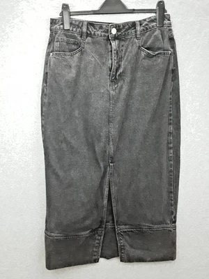 Piper Size 12 Midwash Black Wardrobe Staple Denim Maxi Pencil Skirt - Image 1 of 4