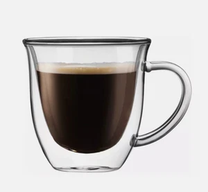 Neu Joyjolt Serene doppelwandiges Isolierglas 7,4 Unzen Kaffeebecher 2er Set - Bild 1 von 2
