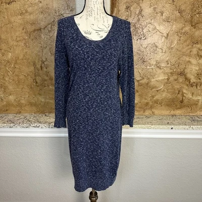 Rag & Bone Wool Blend Sweater Dress Womens Large Knit Long Sleeve Heathered Blue - Image 1 of 4