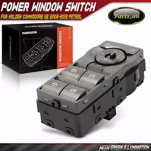 Green Illumination Master Power Window Switch for Holden Commodore VE 2006-2013 - Picture 1 of 8