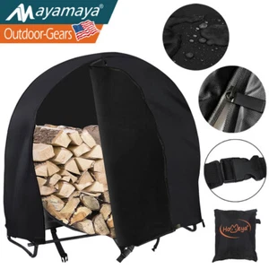 40” Round Firewood Log Rack Hoop Cover Outdoor Waterproof Storage Sun Protector - Picture 1 of 9
