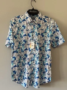 Robert Graham MARSHFIELD Colorful Floral Print Short Sleeve Shirt Size M $198 - Picture 1 of 7