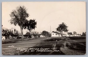 Tarjeta postal Woody’s Motor Court U.S. Route 41 Inverness FL Florida RPPC EKS H12 - Imagen 1 de 2